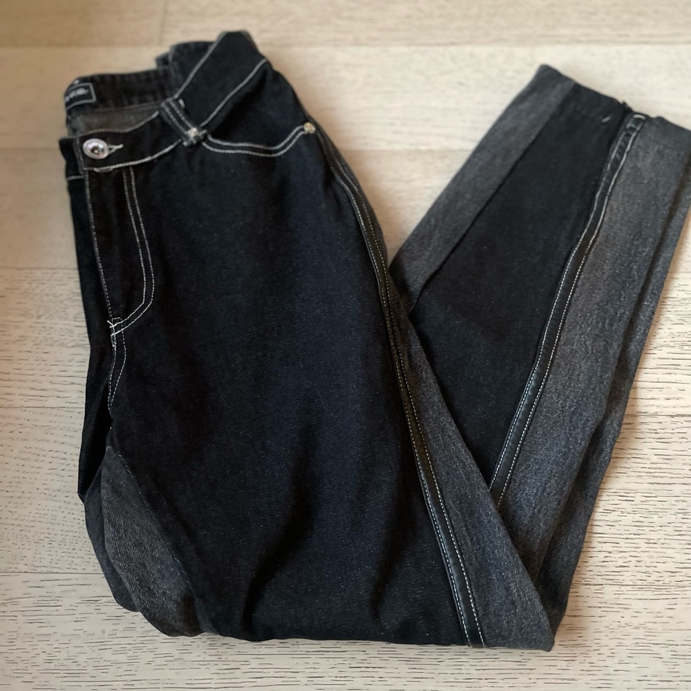 Maniere De Voir black and grey high waisted jeans
